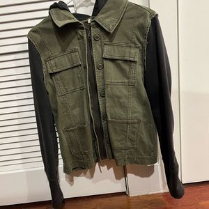 Army green free people jacket